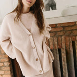 Ruby | Long Oversized Rib-Knit Cardigan
