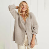Ruby | Long Oversized Rib-Knit Cardigan