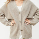 Ruby | Long Oversized Rib-Knit Cardigan