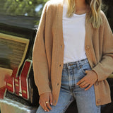 Ruby | Long Oversized Rib-Knit Cardigan