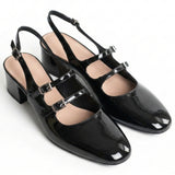 Maravine Studio | Mary Jane Heels with Square Toe and Double Strap