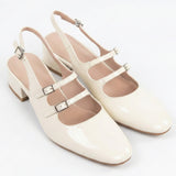 Maravine Studio | Mary Jane Heels with Square Toe and Double Strap