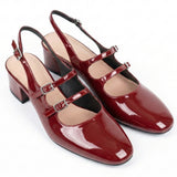 Maravine Studio | Mary Jane Heels with Square Toe and Double Strap