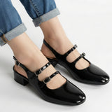 Maravine Studio | Mary Jane Heels with Square Toe and Double Strap
