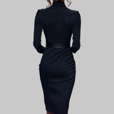 Lynn | Midi Dress Long Sleeve Sheath