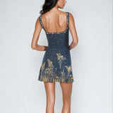 Kiayla | Mini Dress with Star Detail and Slit