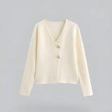 Isla | Spring Button Front Knit Cardigan with V Neck