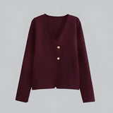 Isla | Spring Button Front Knit Cardigan with V Neck