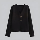 Isla | Spring Button Front Knit Cardigan with V Neck