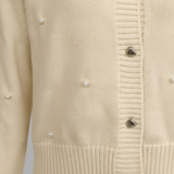 Poppy | Spring Layering Cardigan with Pearl Detail and Heart Buttons