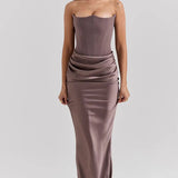 Hester | Strapless Corset Maxi Dress