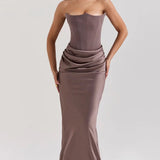 Hester | Strapless Corset Maxi Dress