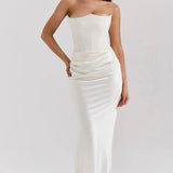 Hester | Strapless Corset Maxi Dress