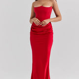 Hester | Strapless Corset Maxi Dress