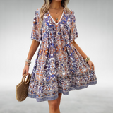Charlotte | Bohemian Printed Knee-Length Dress with Relaxed Fit