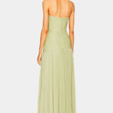 Caeloria | Elegant Mesh Maxi Dress with Front Slit