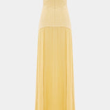 Caeloria | Elegant Mesh Maxi Dress with Front Slit