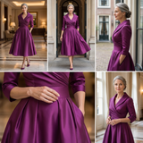 Eleanor | Elegant Timeless Midi Dress with Wrap Top and Flared A-Line Skirt