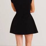 Sophie | Mini stand-up collar A-line silhouette dress