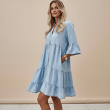 Seraphine | Women’s Denim Midi Dress with Relaxed Elegant Fit