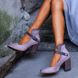 Phoebe | Classic Mary Jane Heels with Buckle Strap