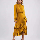 Penelope | Women's Pleated Maxi Dress with Halter Neck