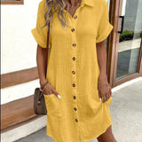 Clarimelle | Lightweight Polo Midi Dress with Side Pockets