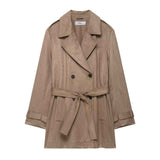 Seraphina | Cropped Double-Breasted Trench Coat