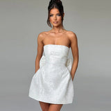 Elvianne | Off-Shoulder Mini Cocktail Dress with Bow Accent