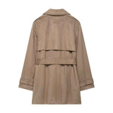 Seraphina | Cropped Double-Breasted Trench Coat