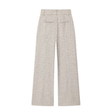 Vivienne | High-Waisted Wide-Leg Linen Trousers with Pleated Front