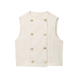 Beatrice | Linen Double-Breasted Waistcoat Coordinated Set