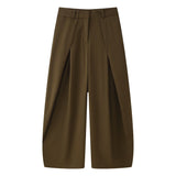 Madeline | Tailored Wide-Leg Trousers with High-Waist Wrap Pleat Design
