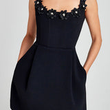 Caroline | Floral Embellished Mini Dress