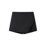Nell | Elegant Mini Skirt White Wrap Asymmetric Satin