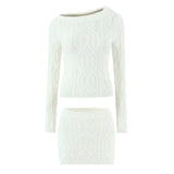 Rosalie | One-Shoulder Cable Knit Co-ord Set