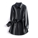 Rosalie | Valerina Women's Leather Shirt Coat