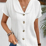 Octavia | Short Sleeve Blouse in Soft Breathable Fabric