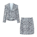 Arabella | Satin Zebra Print Blazer Co-Ord Set