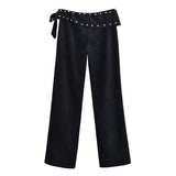Phoebe | Wide-Leg Jersey Trousers with Wrap Waistband