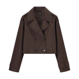 Valentina | Cropped Double-Breasted Trench Coat