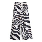 Rosalie | High-Waist Zebra Print Wide-Leg Trousers