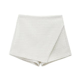 Esme | Summer Tailored Shorts Green Wrap Front Mini High Waisted