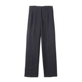 Eliza | High-Waist Wide-Leg Jersey Trousers with Vertical Seam Detail