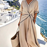 Chloe | Everyday Chic Dress with V-Neck and Waist Draping