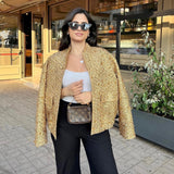Madeline | Metallic Mid-Season Jacket with Elegant Tailored Fit