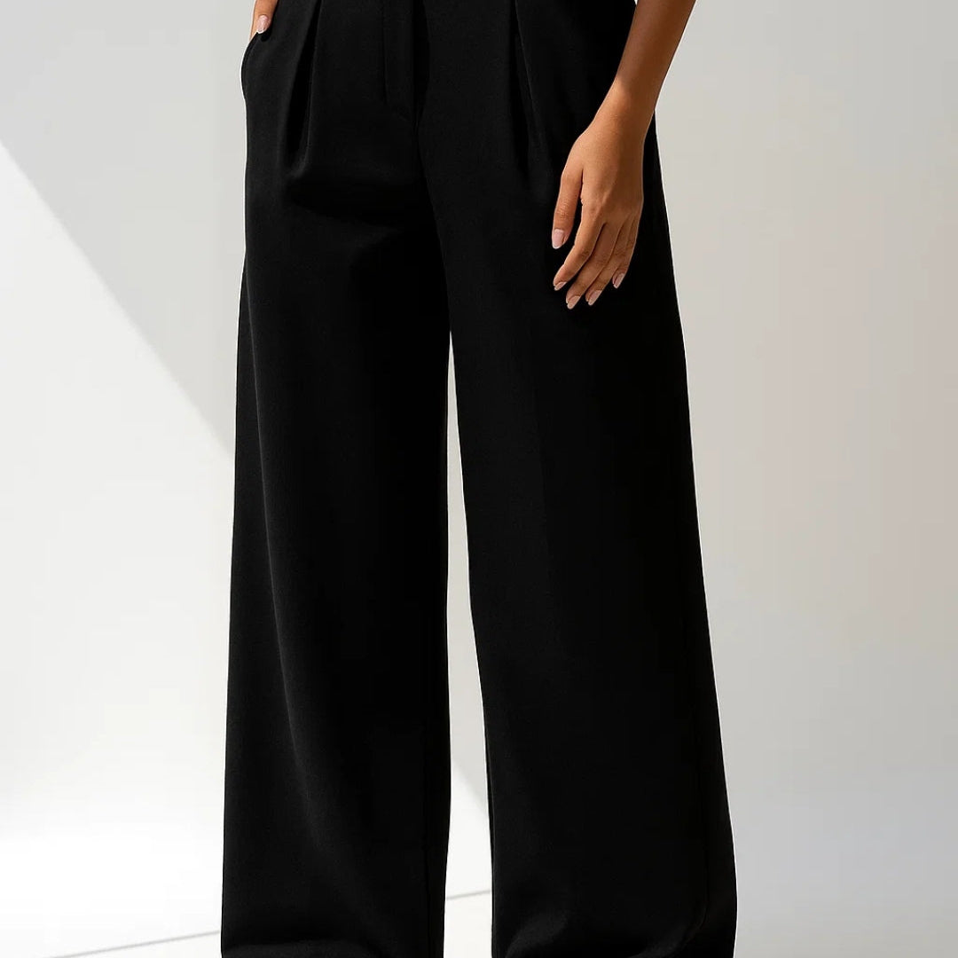 Freya | High-Waisted Wide-Leg Trousers – Comfortable & Stylish