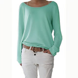 Rosalie | Women's Boat Neck Pullover with Loose Fit and Extended Cut