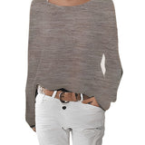 Rosalie | Women's Boat Neck Pullover with Loose Fit and Extended Cut