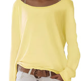 Rosalie | Women's Boat Neck Pullover with Loose Fit and Extended Cut